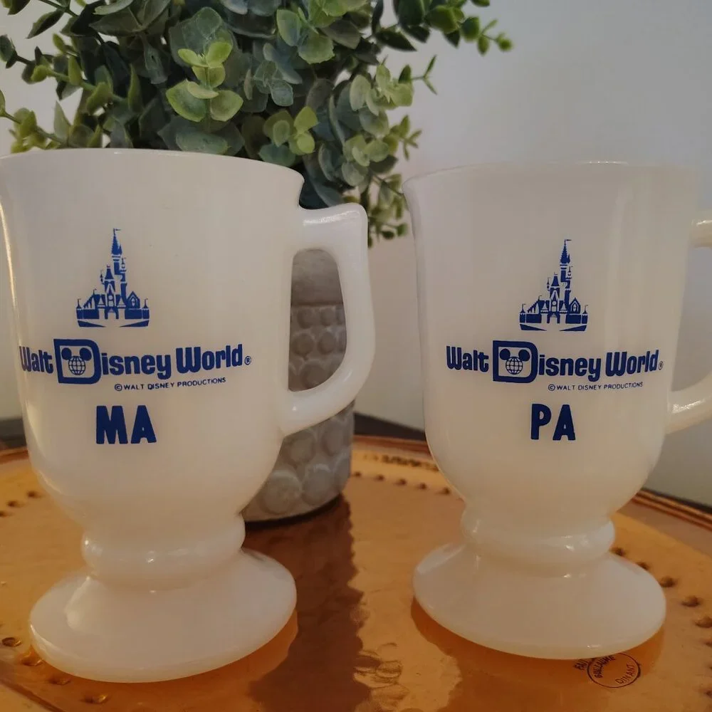 Walt Disney World Milk Glass Mug Set(two) - Picture 2 of 8